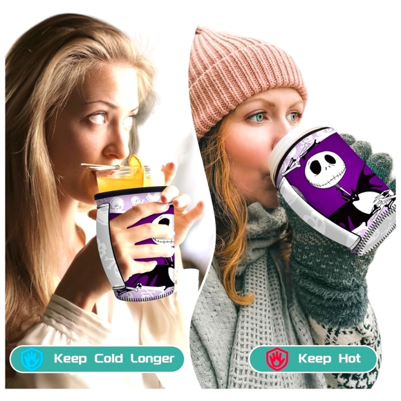 Nightmare Before Christmas 3 Pack Reusable Insulated Neoprene Coffee Cup Sleeve - Picture 7 of 8